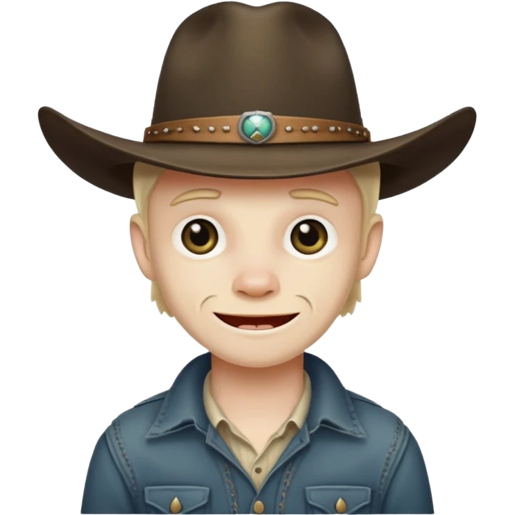 toothless hillbilly dogman wearing a stetson emoji