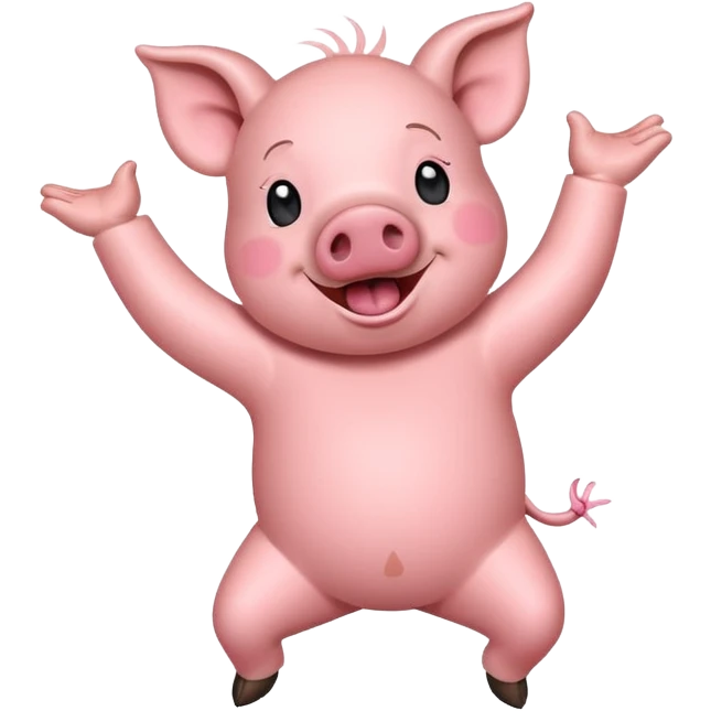 A pig dancing  emoji