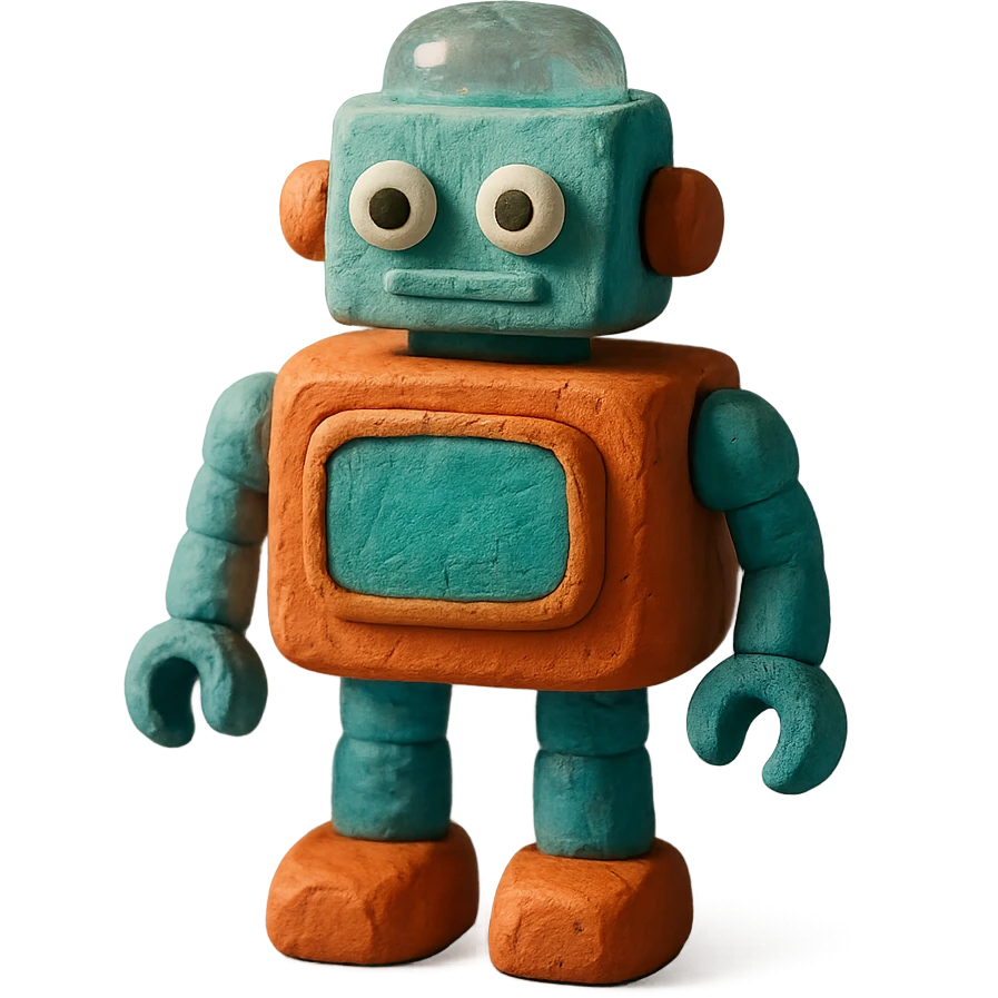 claymation style robot emoji