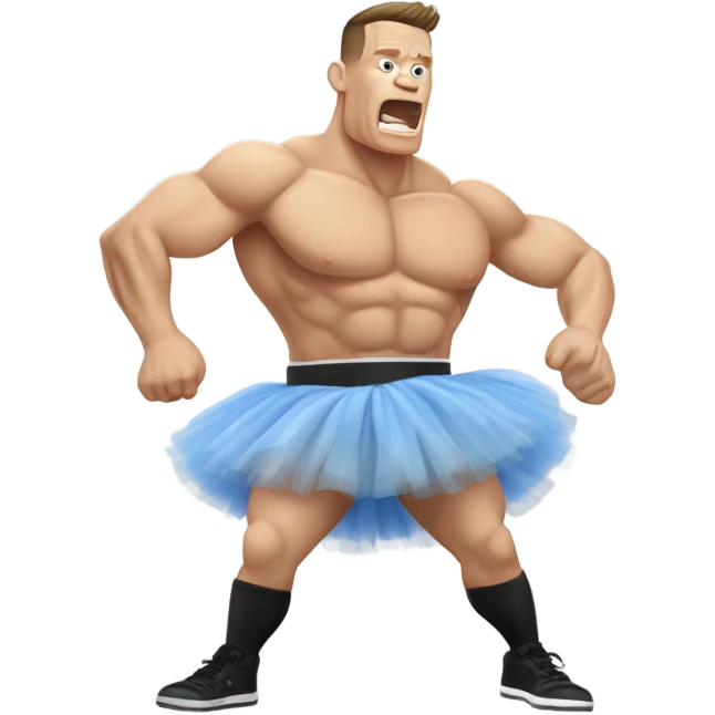 John Cena wearing a tutu farting￼ emoji