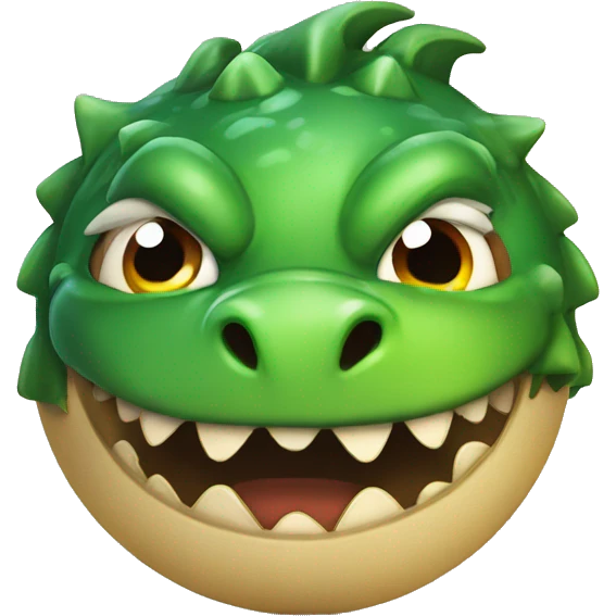 A dragon turned into a round ball  emoji