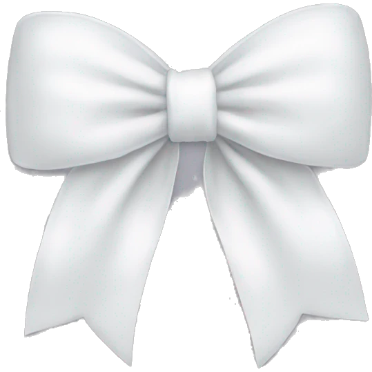 White cute bow emoji