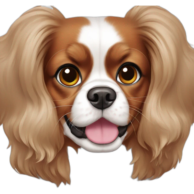 King Charles cavalier female dog emoji