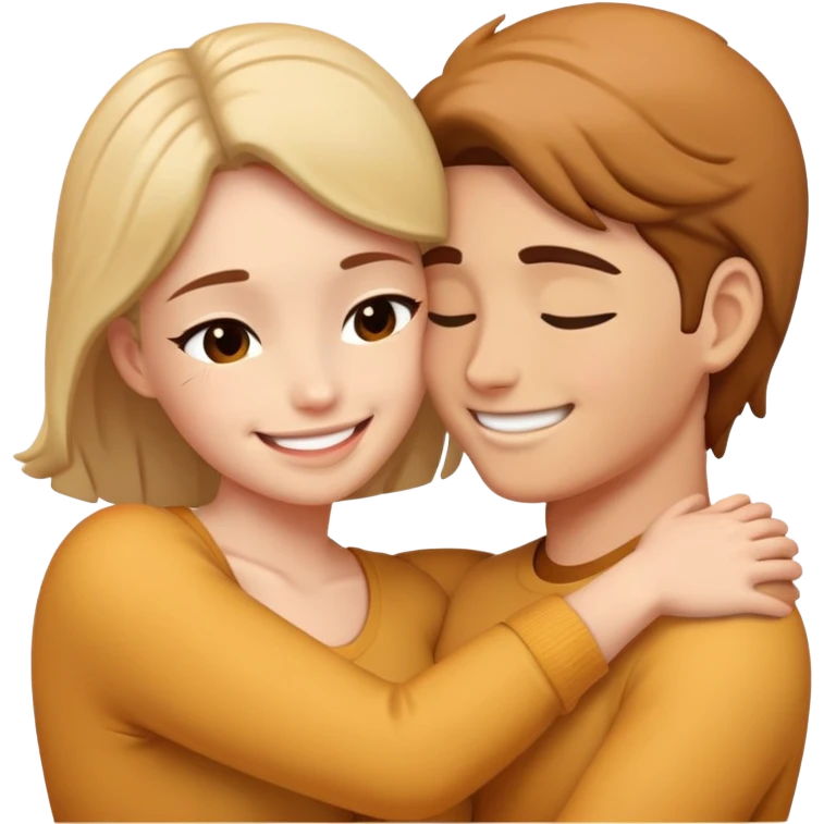 intimate moment between two emoji