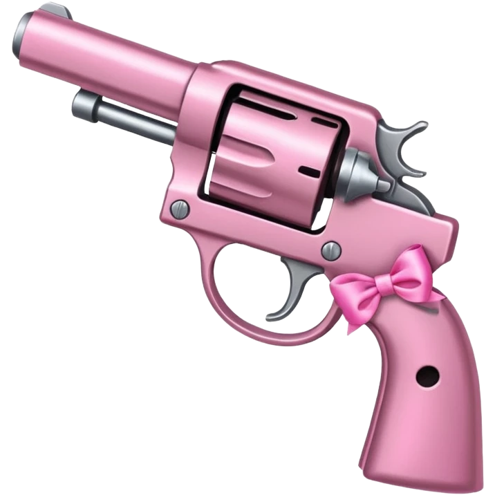pink pistol with a pink ribbon emoji