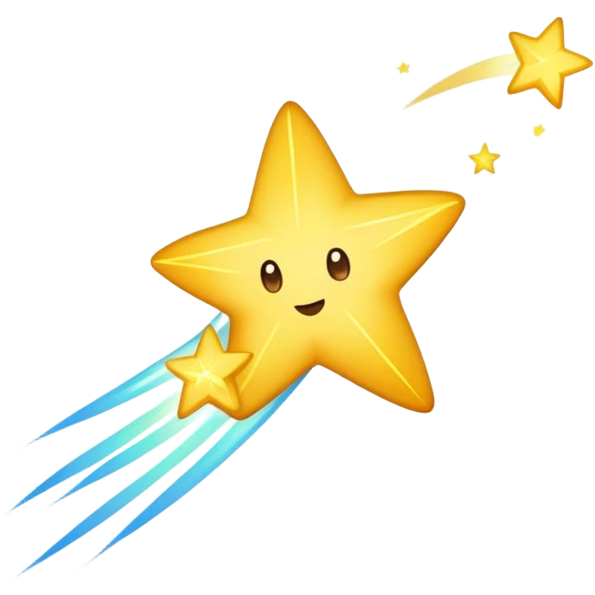 shooting star emoji that looks cool emoji