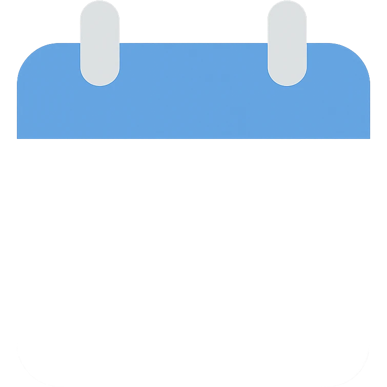 calendar icon, sleek minimal corporate style, blue and gray color scheme emoji