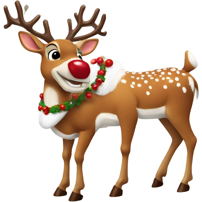 rudolph with marry christmas  emoji