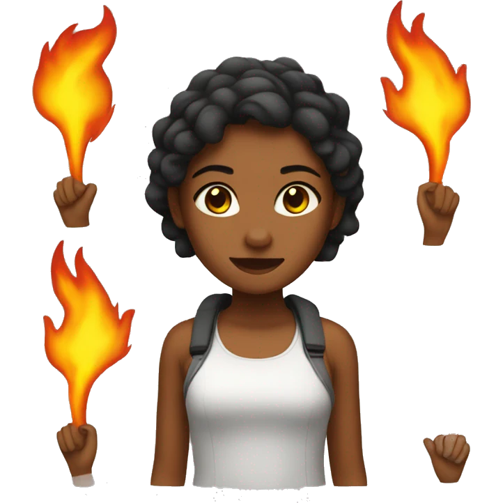 Girl on fire emoji