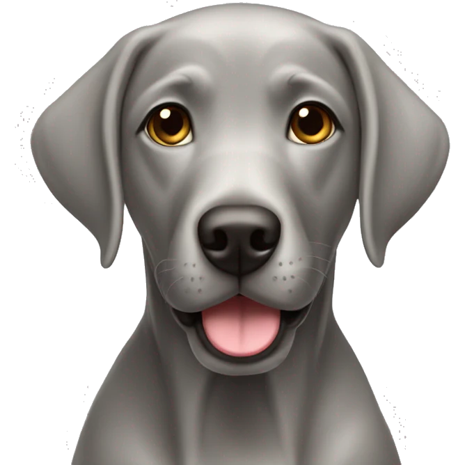Silver Labrador retriever emoji