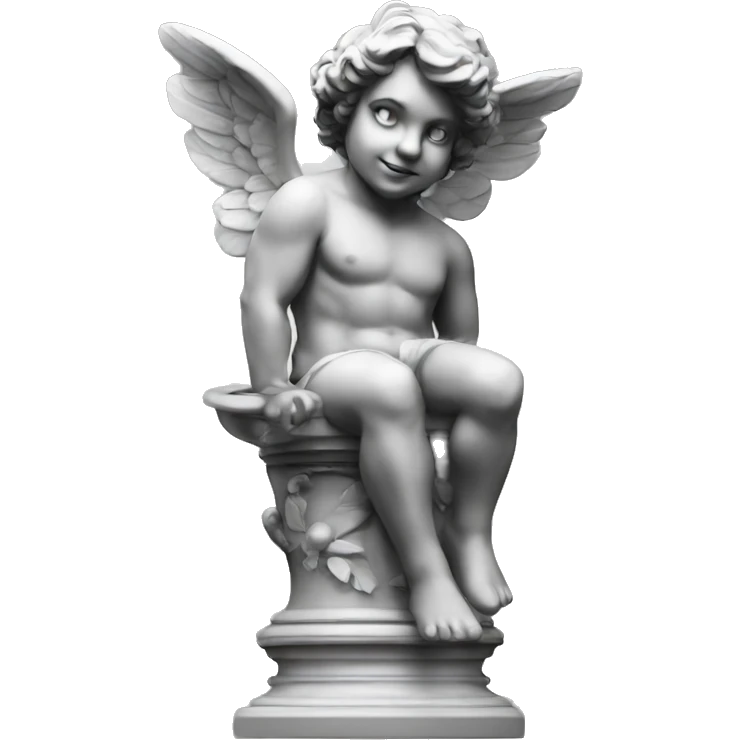 Victorian cupid statue emoji