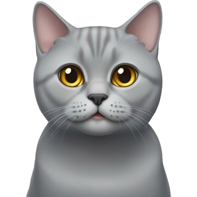 Grey British shorthair cat emoji