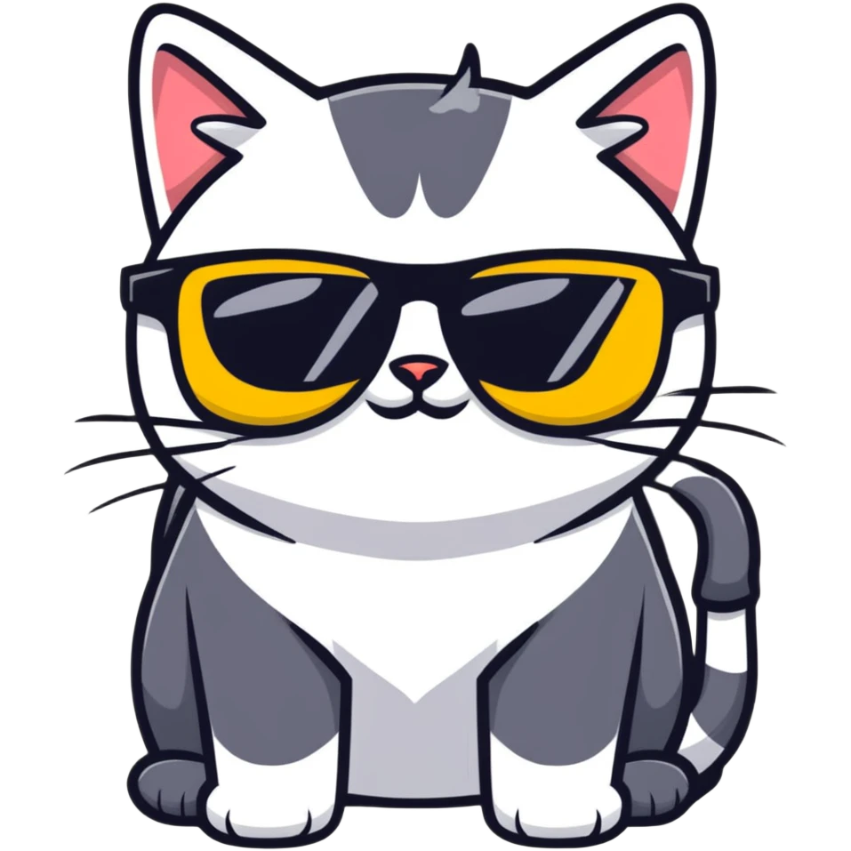 Cat with sunglasses emoji