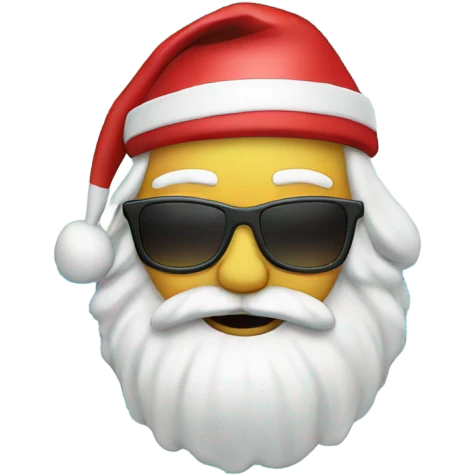 Santa on a beach  emoji