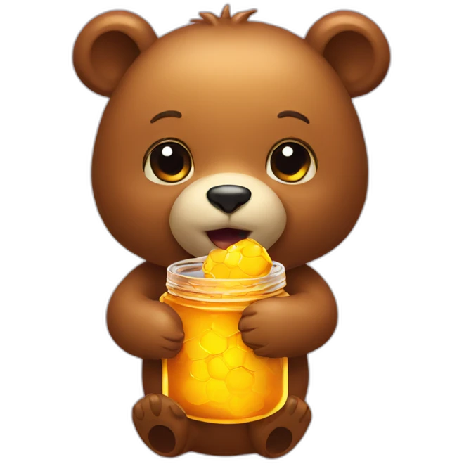 bear swapping honey emoji