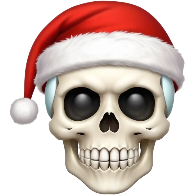 Skull ,MERRY CHRISTMAS Sign
 emoji
