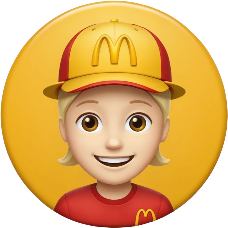 Yellow circle with a McDonald's hat emoji