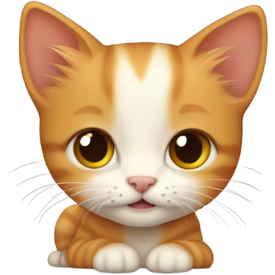 Cute ginger kitten emoji