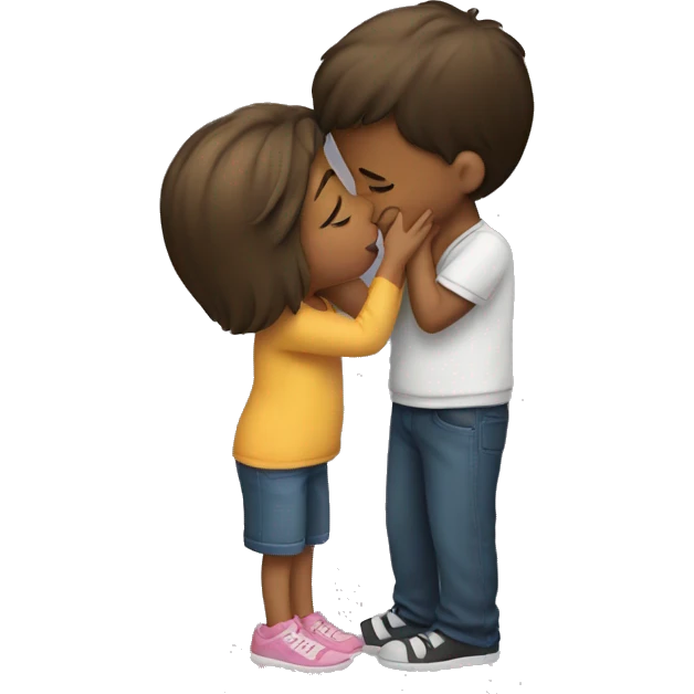 Boy kissing a girl  emoji
