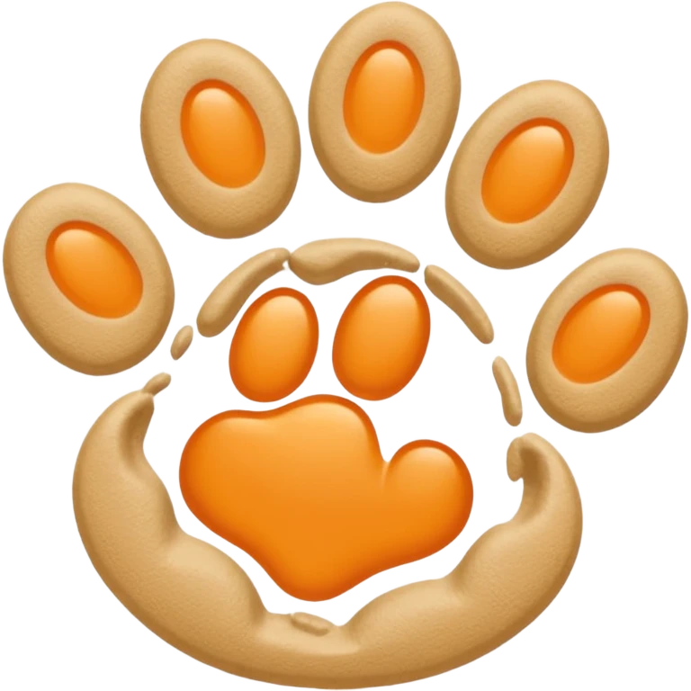 a very light pale pastel orange #FFDBBB pawprint emoji
