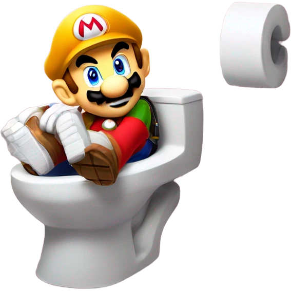 mario kart america in toilet emoji