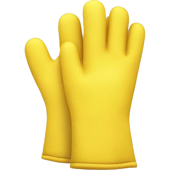 Two yellow kitchen gloves  emoji
