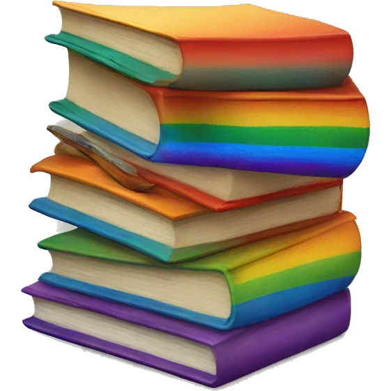 Book rainbow emoji