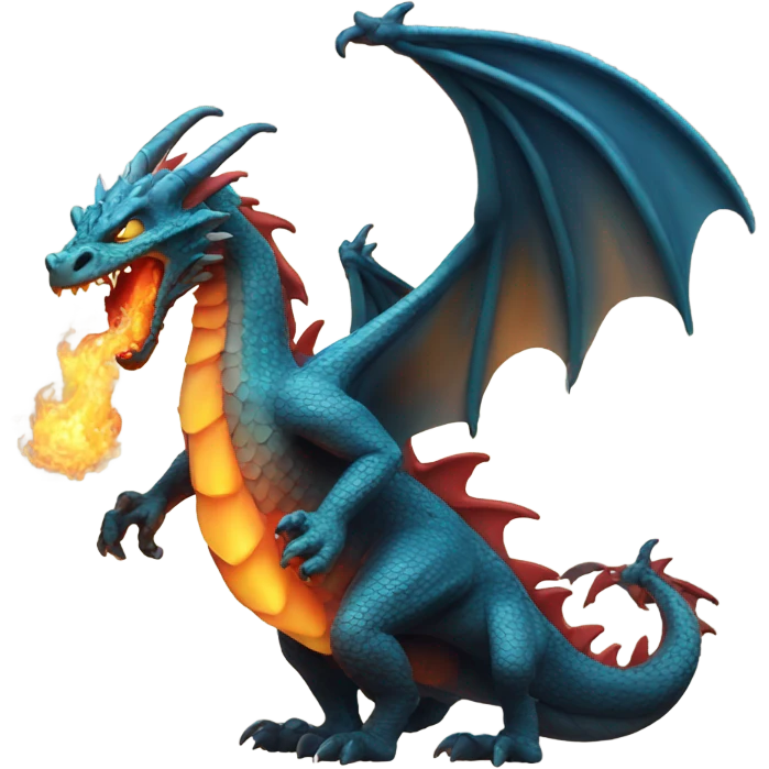 Dragon breathing fire  emoji