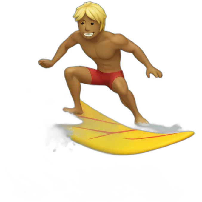 surfer swims on a board emoji