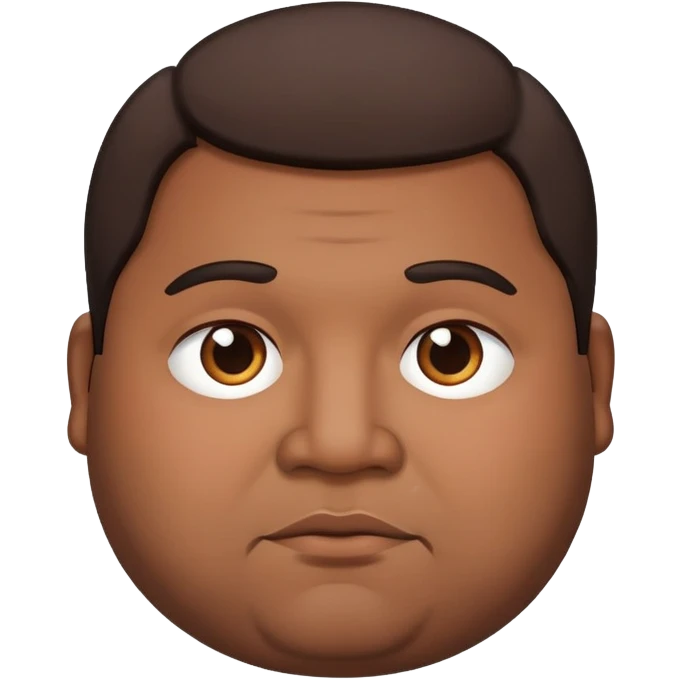 Brown fat man with hair emoji