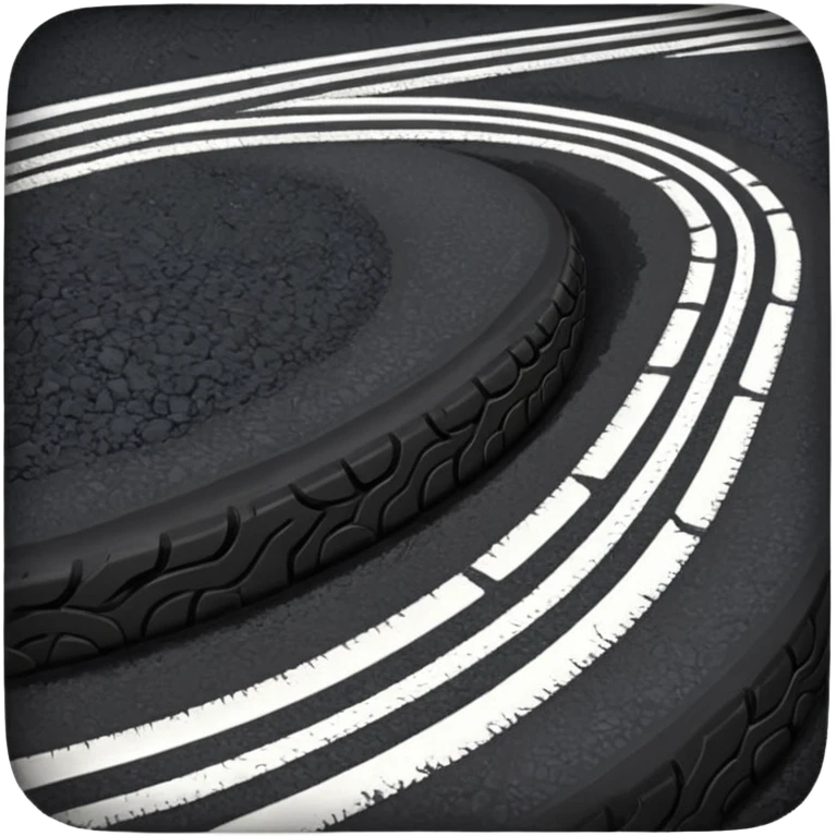 Tire Tracks on a road  emoji