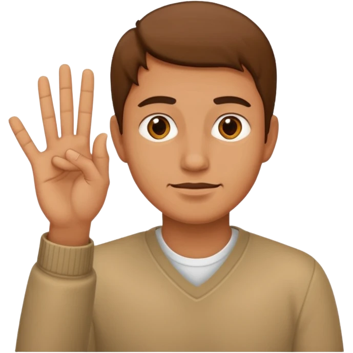 a man making the gesture of not seeing emoji