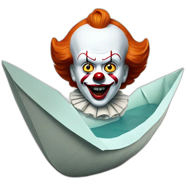 pennywise with paper boat emoji