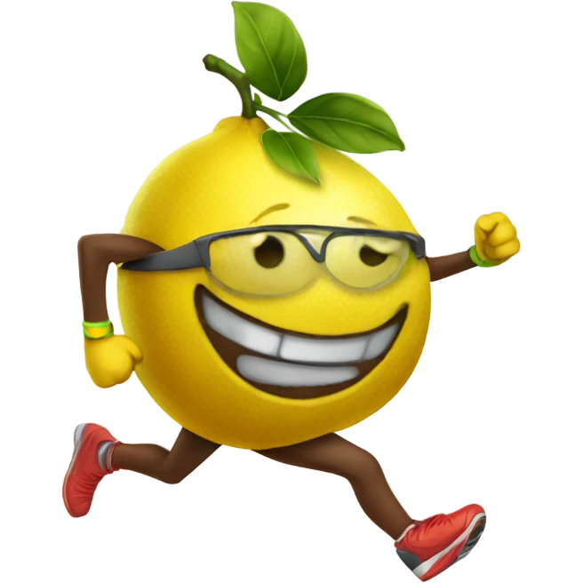 sprinting lemon fast  emoji