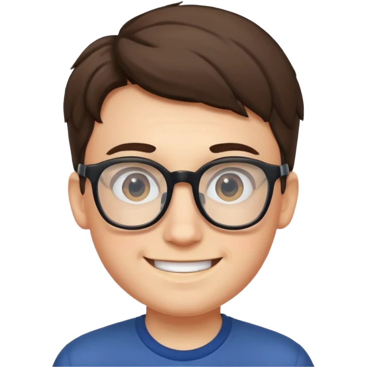 Nerdy boy with glasses emoji