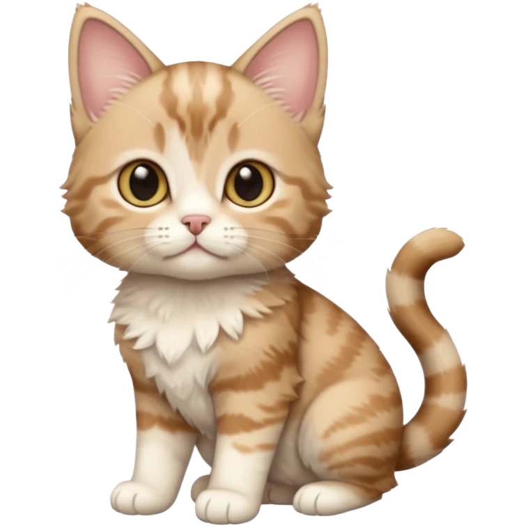 full body of baby American Bobtail cat  emoji