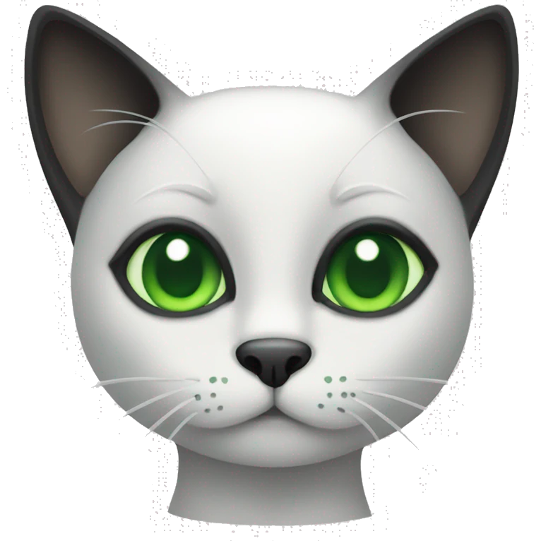 Black cat with green eyes emoji