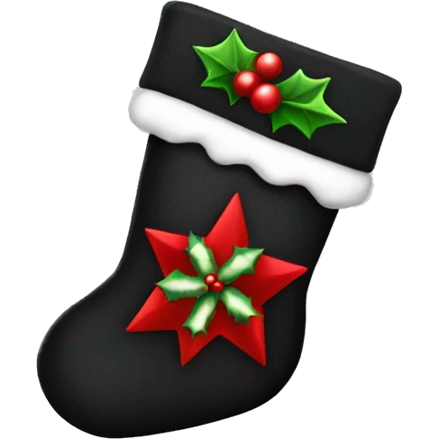 Gothic Christmas stocking emoji