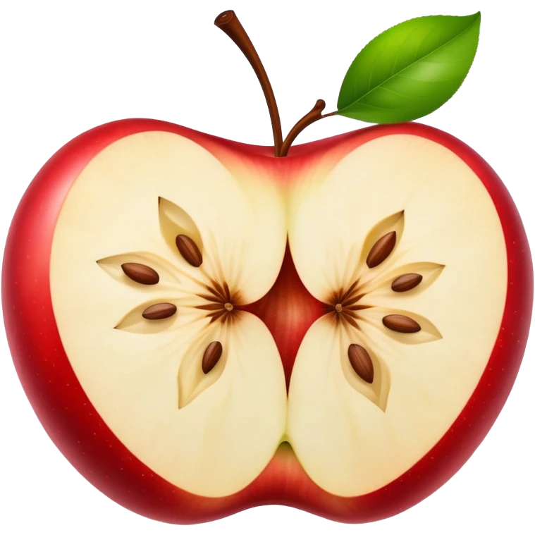 apple cut in half emoji