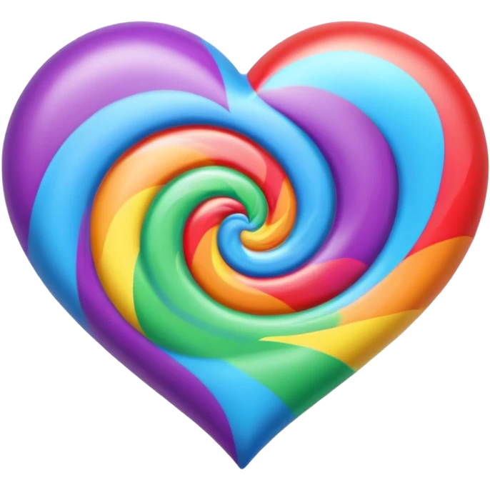 heart with rainbow swirl emoji