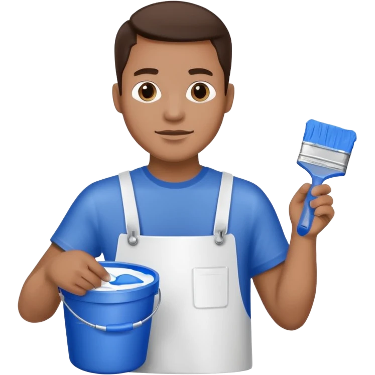 male face with color bucket emoji