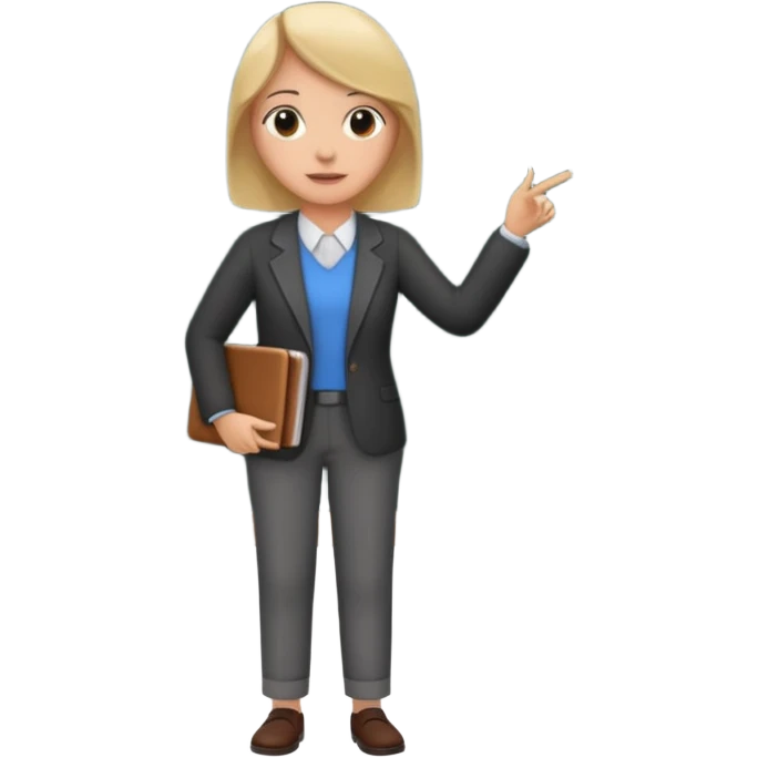 teacher teaching with a blackboard in the background, full body emoji