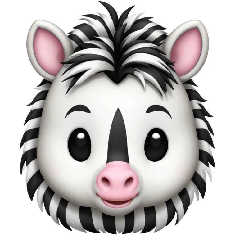 cute zebra with black and white stripes emoji