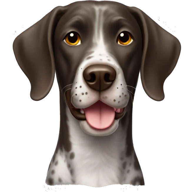 German short hair pointer dog smiling  emoji