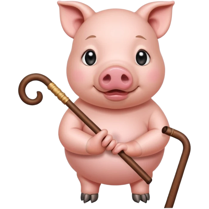 Female pig with cane emoji