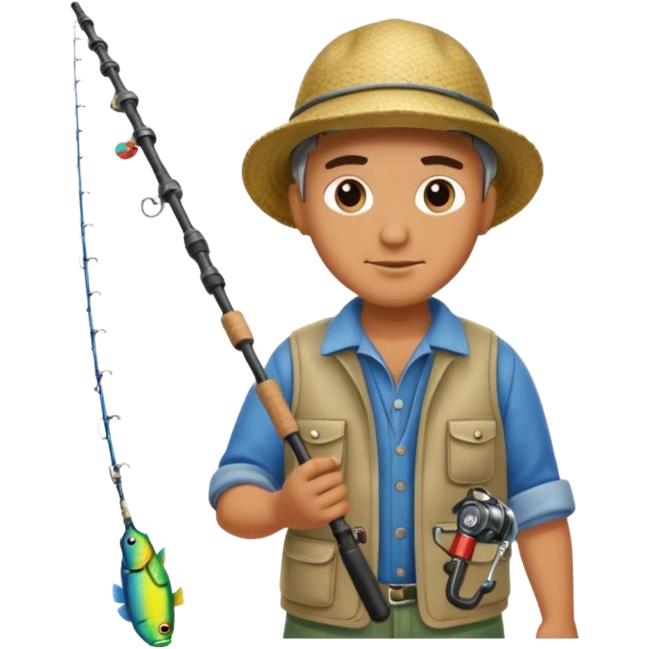 Рыбалка, удочки, снасти, приманка, рыбаки emoji