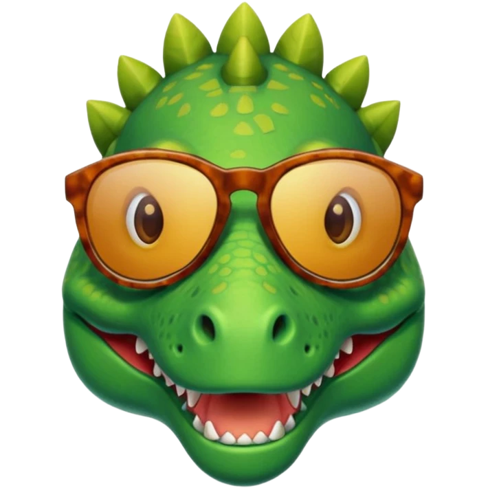 Crea un dinosaurio con gafas de sol emoji