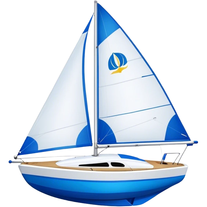 Sailboat - Sunfish (Model Year: 2021) (Iconic colour: Bright sail with blue and white) emoji