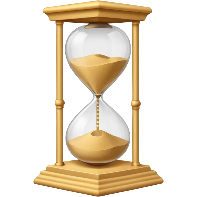 simple minimalist sand-clock only the glass and the sand emoji