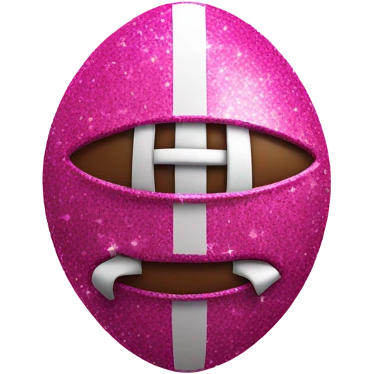 Football in pink sparkles  emoji